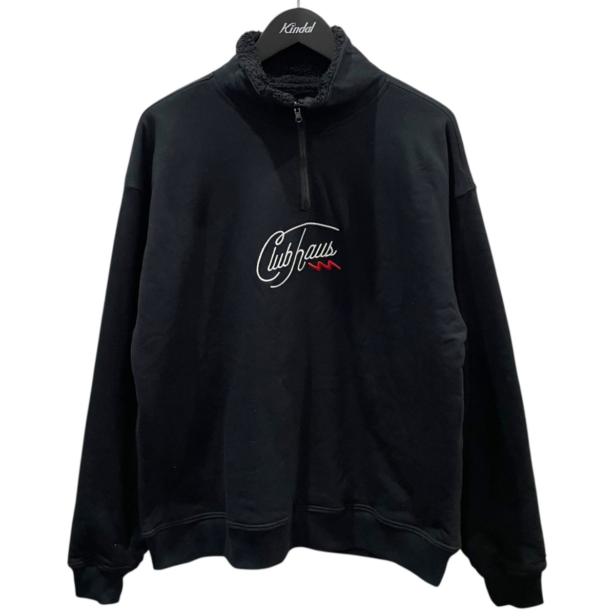 【中古】\u003cBR\u003eELECTRIC×CLUBHAUS\u003cBR\u003eハーフジップ裏ボアスウェットトレーナー E22FUC02 黒いこと 大きさ：M\u003cBR\u003e【必要経費思いなおす】