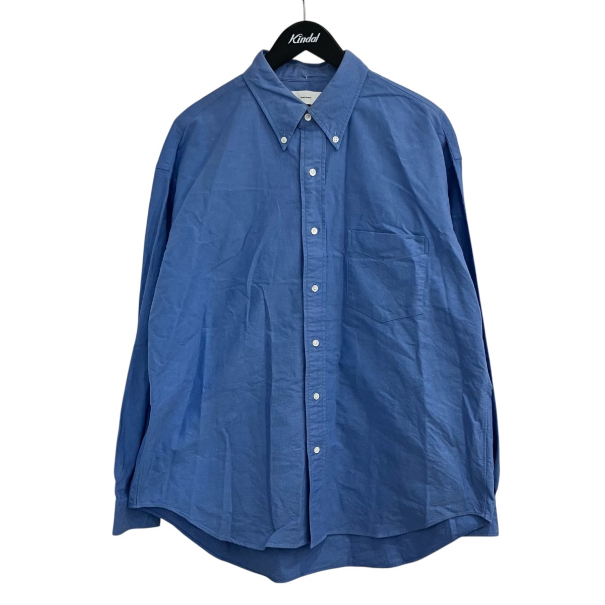 【中古】Graphpaper 25ss 「Oxford L S B．D Box Shirt」 オックスフォードボックス席ティーシャツ GM25150020B 青色 大いさ：2 【210226】（グラフ記録紙やすり） スウェット・トレーナー-トップス-メンズファッション