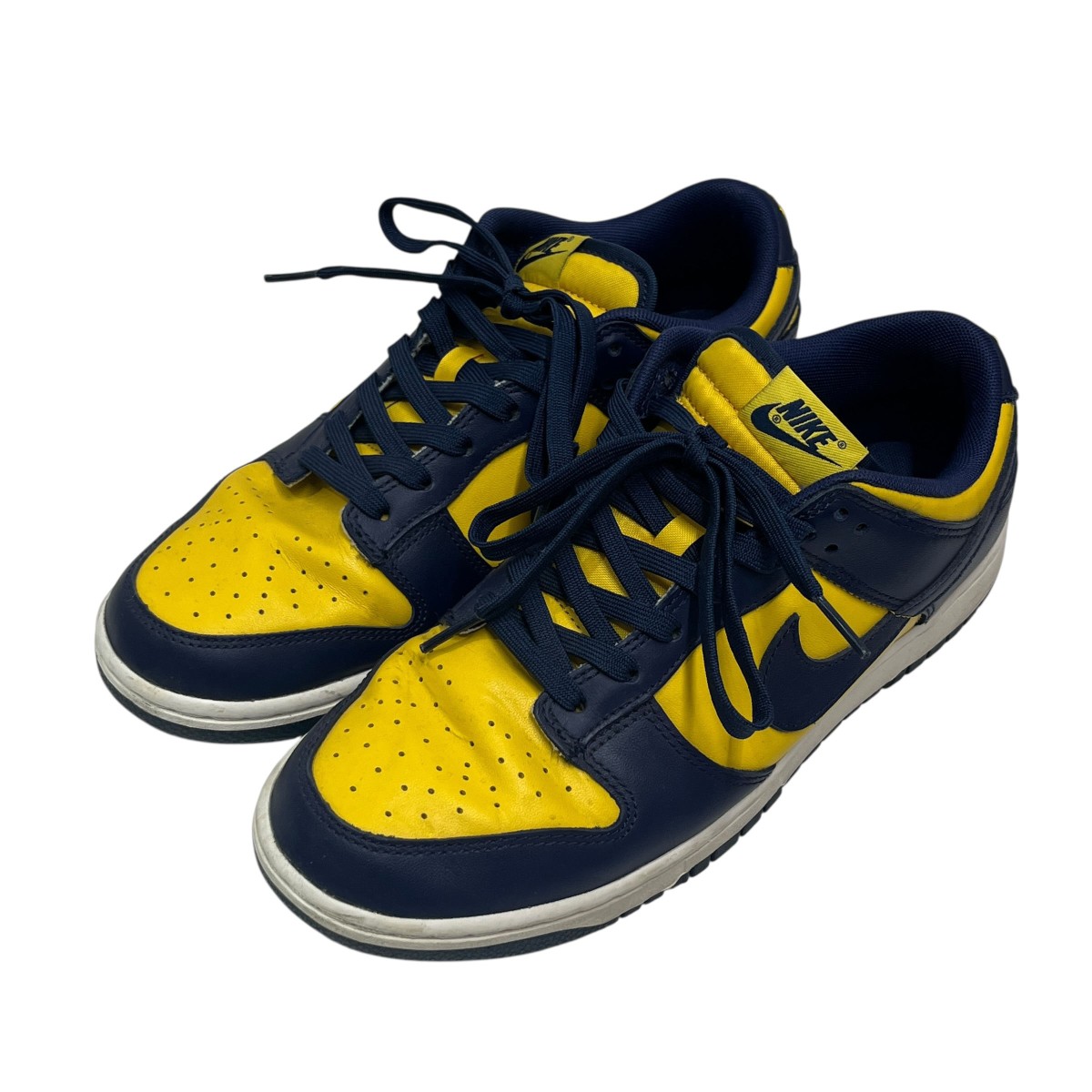 【中古】 NIKE　 DUNK LOW RETROスニーカー DD1391-700 イエロー×ネイビー サイズ：27.5cm 【200226】（ナイキ）