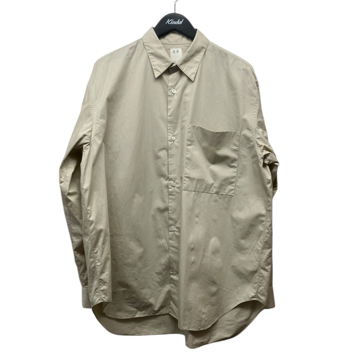 【中古】 seya．　 プレーンシャツ ベージュ サイズ：L 【200226】（セヤ）