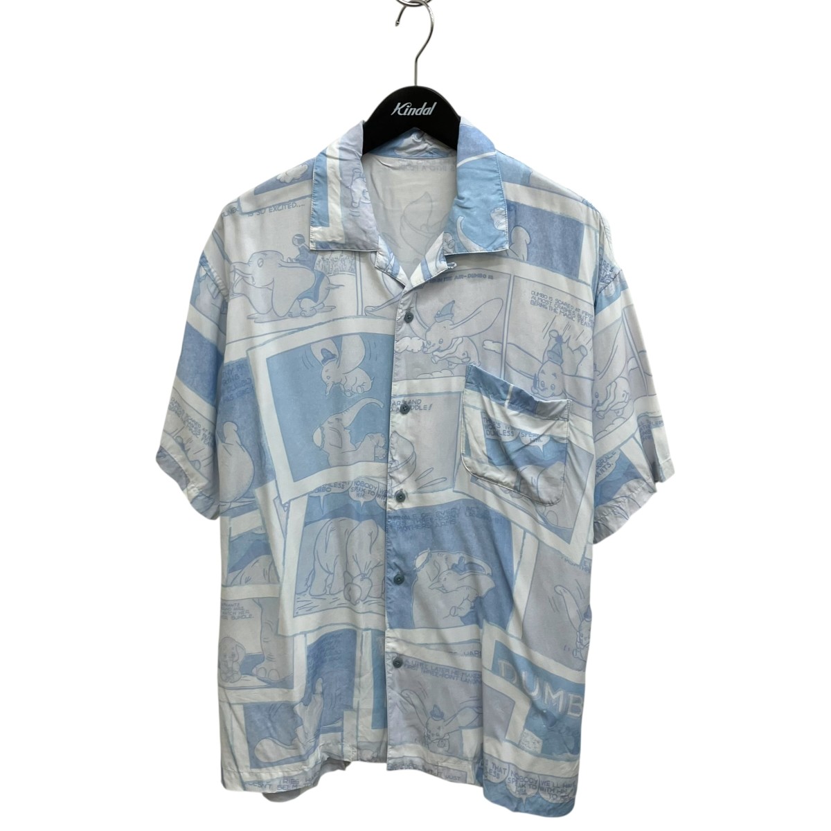 【中古】 Porter Classic×Disney　 ALOHA COLLECTION ALOHA SHIRT DUMBO 半袖シャツ ブルー×ホワイト サイズ：S 【210226】（ポータークラシック×ディズニー）