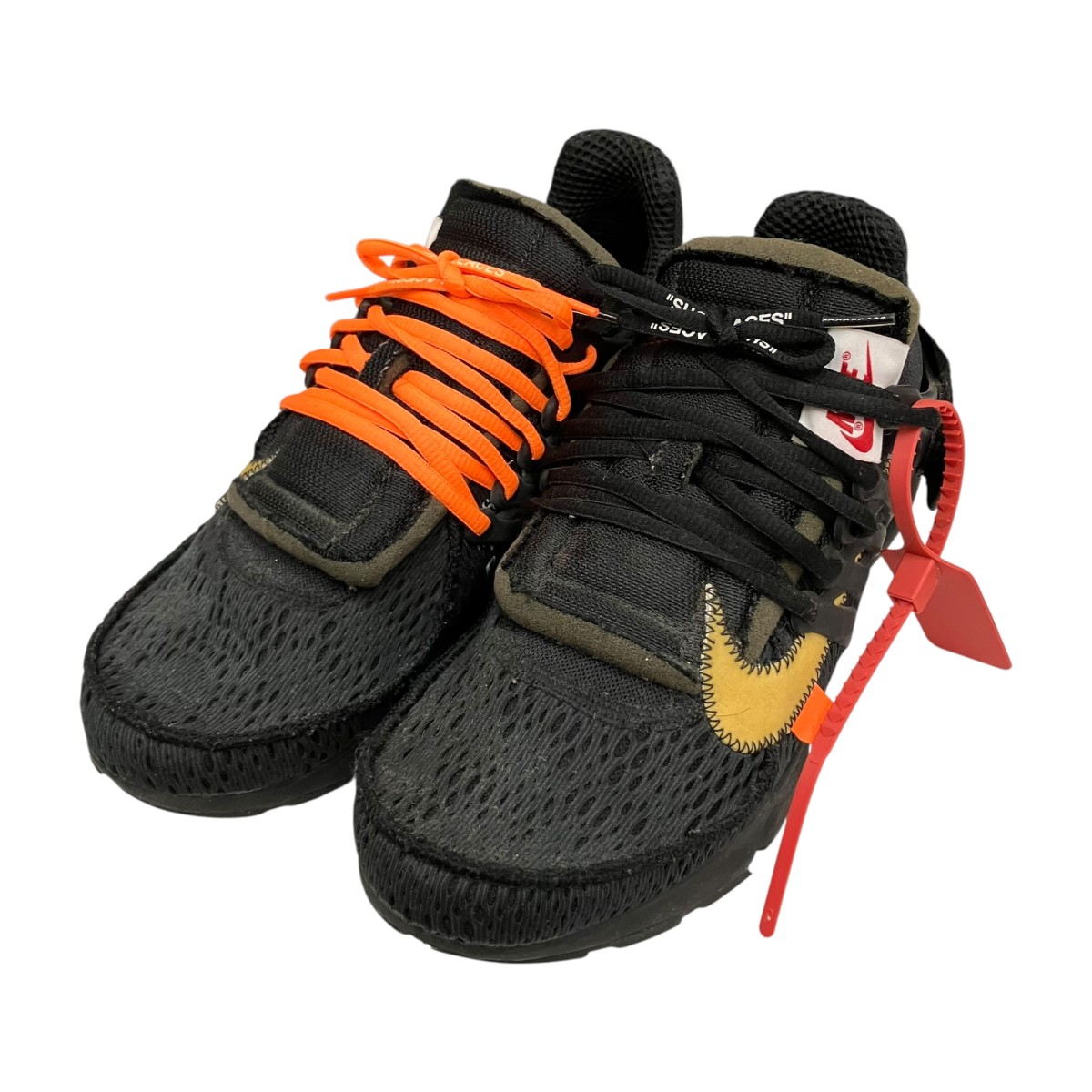 【中古】 NIKE×OFFWHITE　 THE 10 AIR PRESTO OFF WHITE スニーカー AA3830-001 ブラック×オレンジ サイズ：26.0cm 【210226】（ナイキ×オフホワイト）