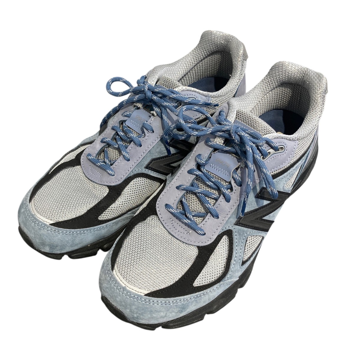 【中古】 NEW BALANCE　 990V4 スニーカー U990BB4 グレー×ブルー サイズ：28.5cm 【210226】（ニューバランス）