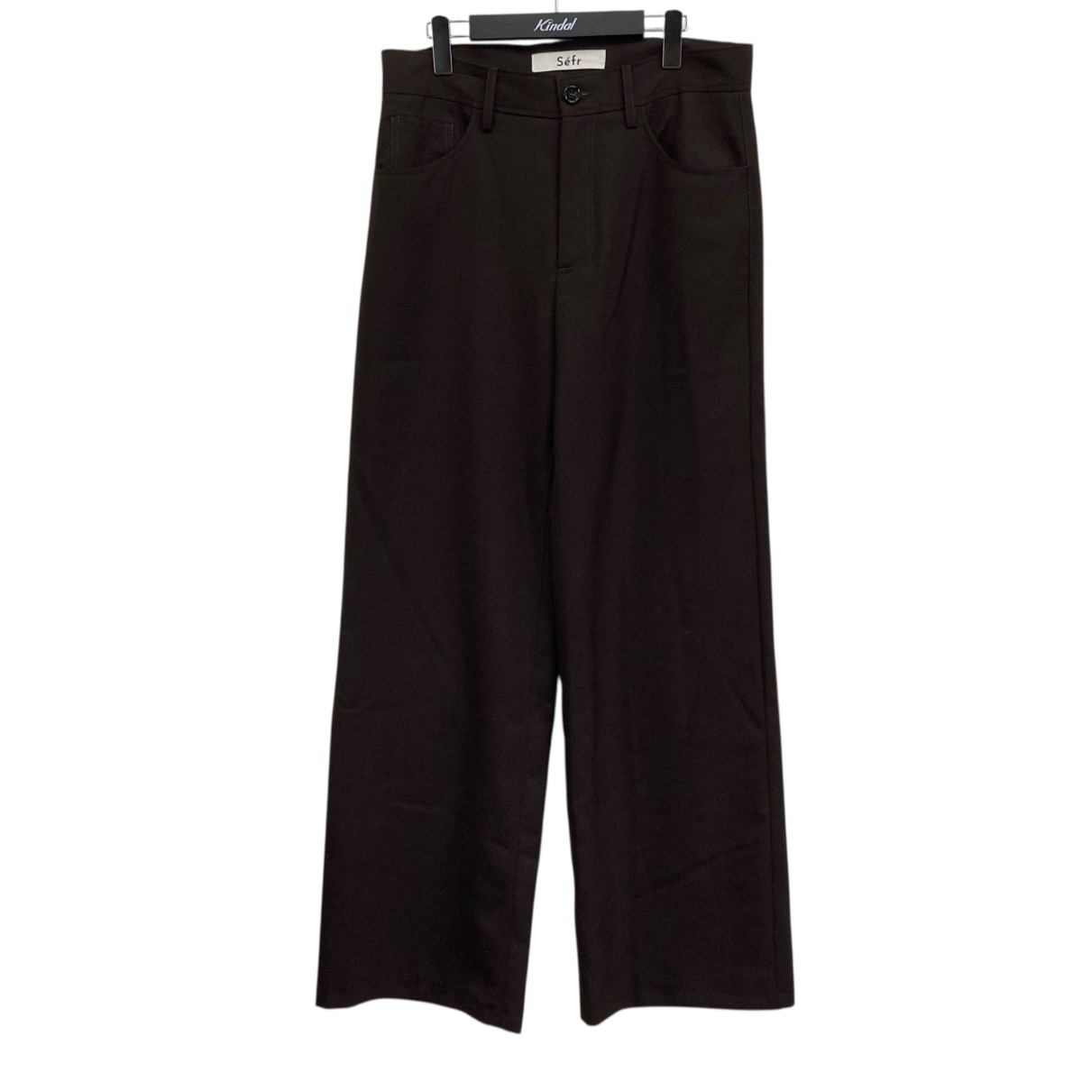 【中古】 Sefr　 JIRO TROUSER ワイドスラックス ブラウン サイズ：M 【210226】（セファ）