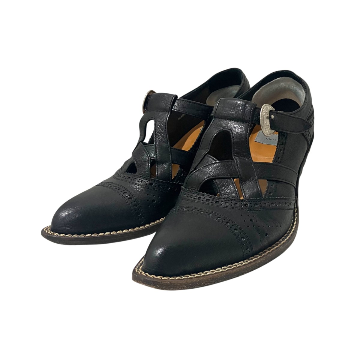【中古】 BED J．W． FORD　 【Horse star】 ウエスタンヒールシューズ ブラック サイズ：1 【210226】（ベッドフォード）