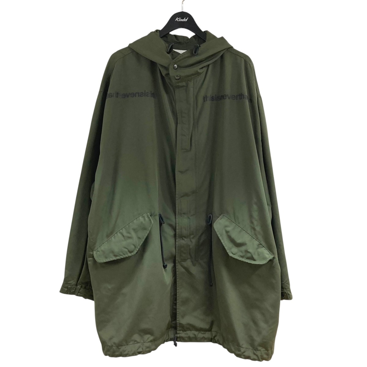【中古】 thisisneverthat ジップアップフーディコート グリーン サイズ:L 【210326】(ディスイズネバーザット)