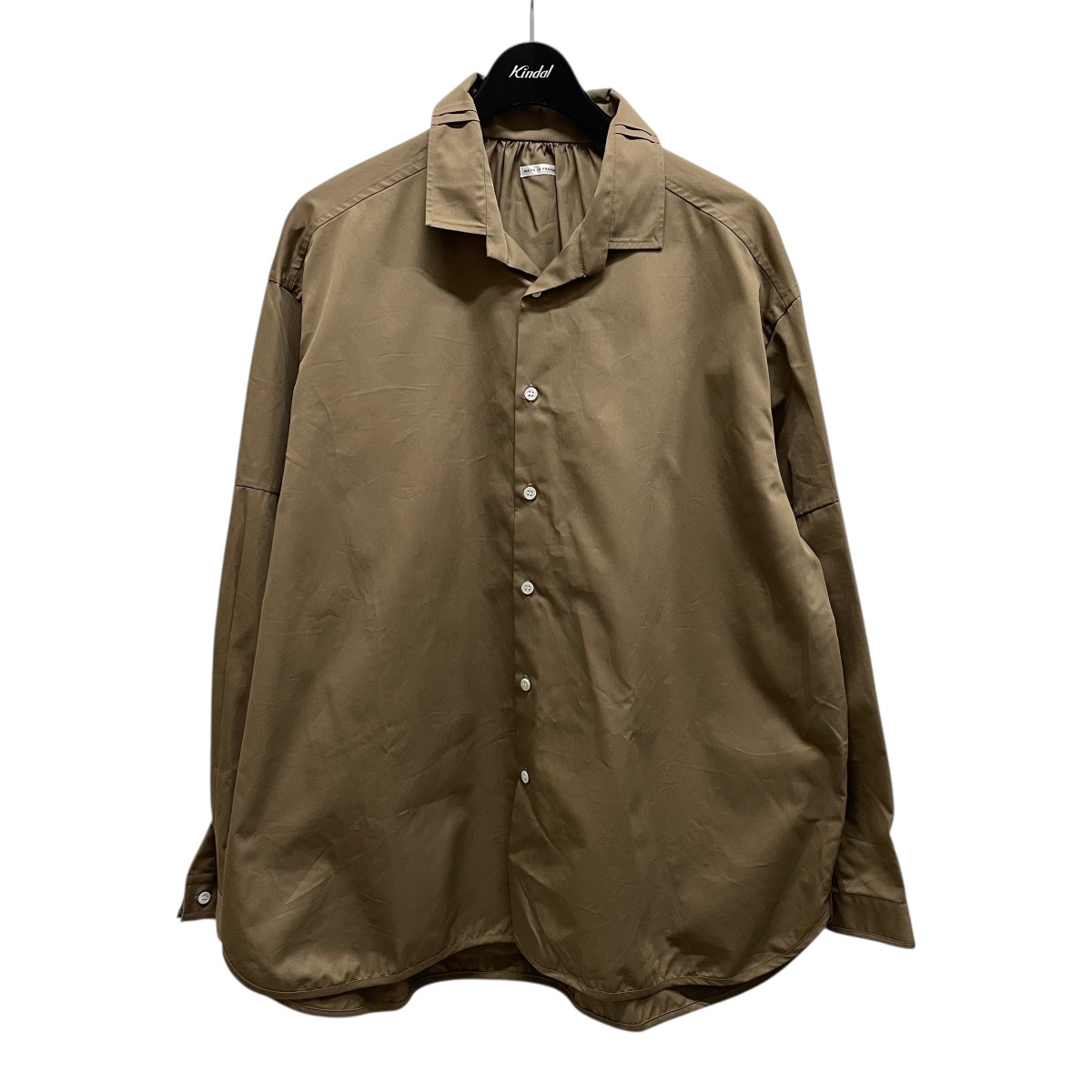 【中古】 MANAVE Tuck Collar Shirt シャツ ブラウン サイズ：M 【価格見直し】 12,366円