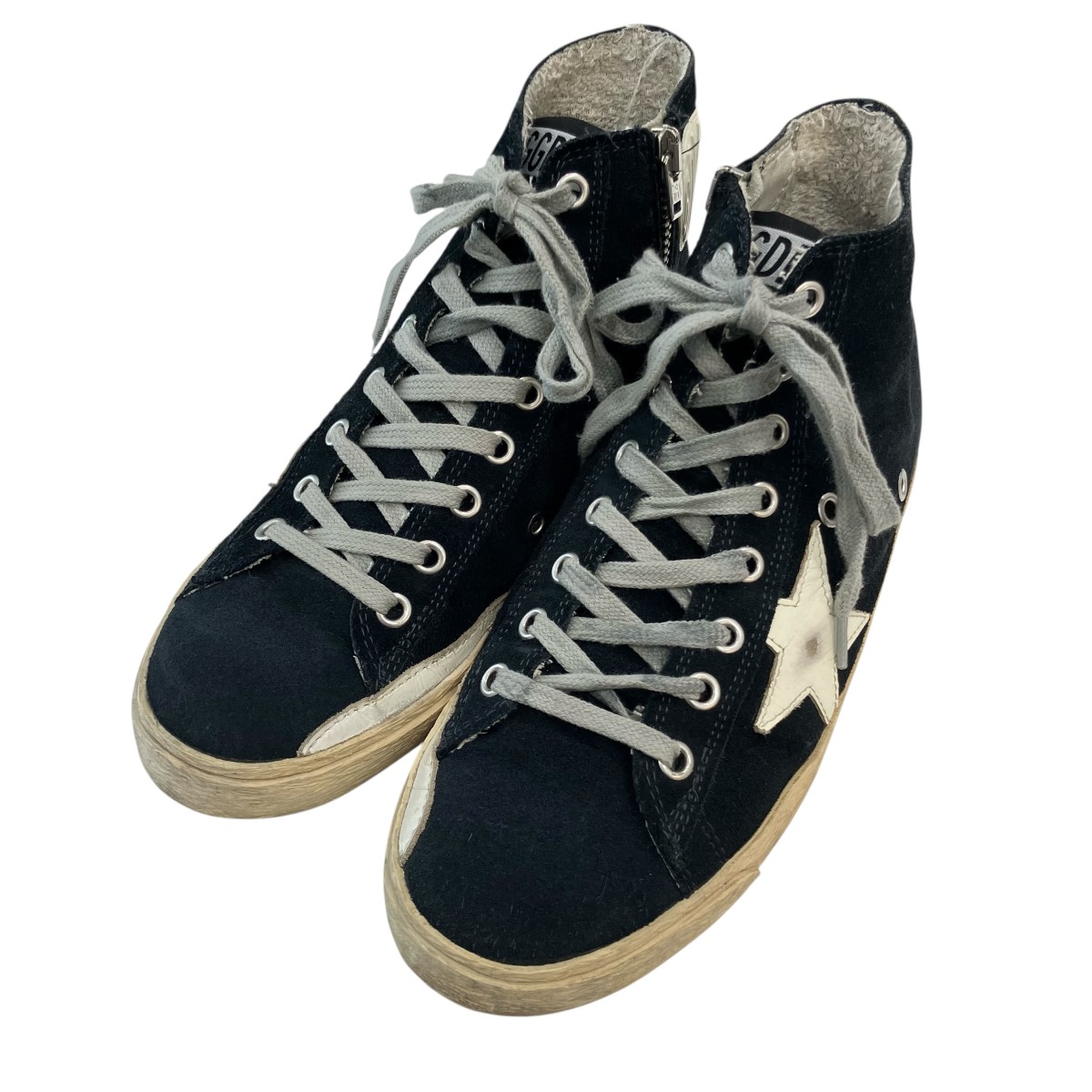 【中古】\u003cBR\u003eGOLDEN GOOSE\u003cBR\u003e「FRANCY」 スウェードハイカットスニーカー 黒いこと 大きさ：36(23.5コマーシャル)\u003cBR\u003e【必要経費思いなおす】