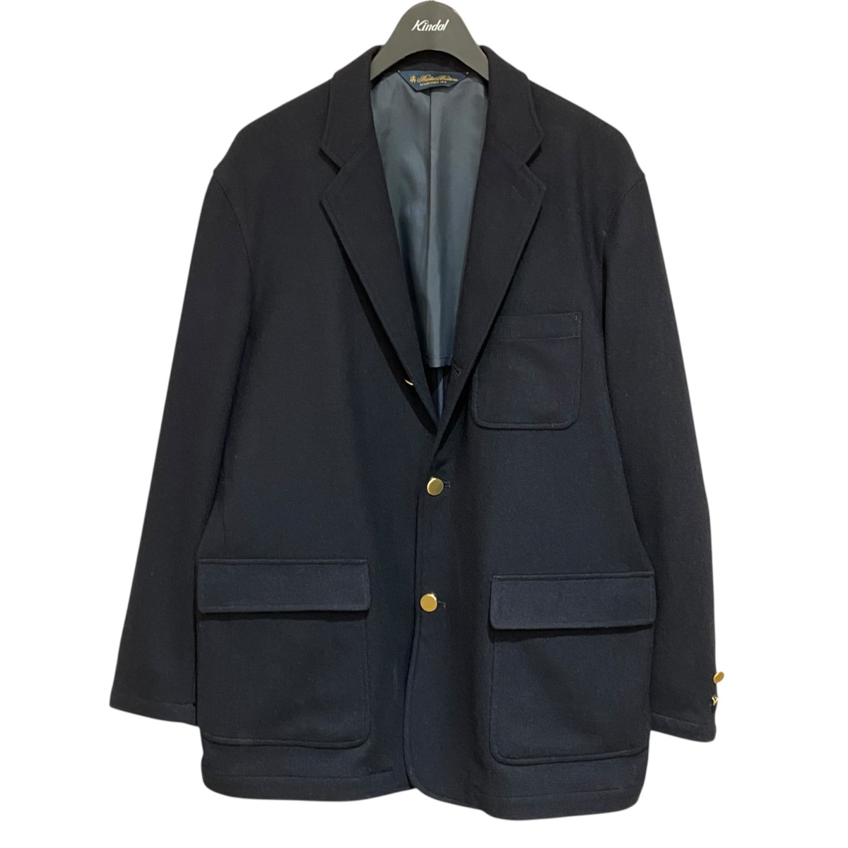 【中古】 BROOKS BROTHERS　 金釦段返り3つボタンテーラードジャケット 背抜き 330001316 ネイビー サイズ：XL 【210226】（ブルックスブラザーズ）