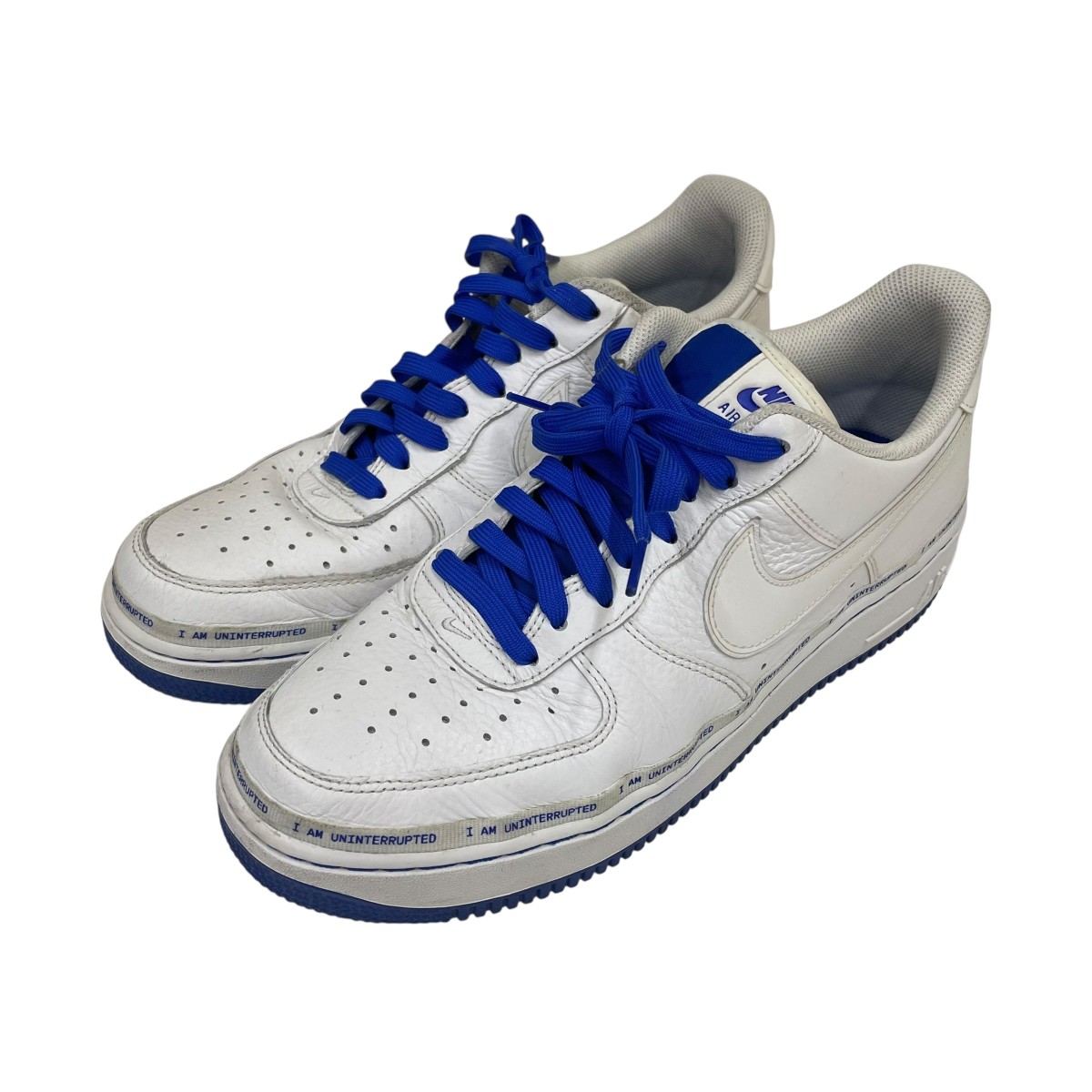 【中古】 NIKE×Uninterrupted　 Air Force 1 ローカットスニーカー CQ0494-100 ホワイト×ブルー サイズ：28.5cm 【210226】（ナイキ）