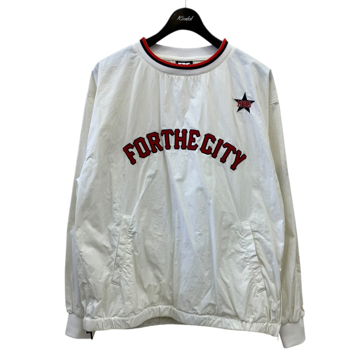 【中古】FTC BASEBALL WARM UP TOP ベースボールウォームアップトップス FTC023SPSH05 白いこと 大きさ：M 【220226】（エフティーシー）