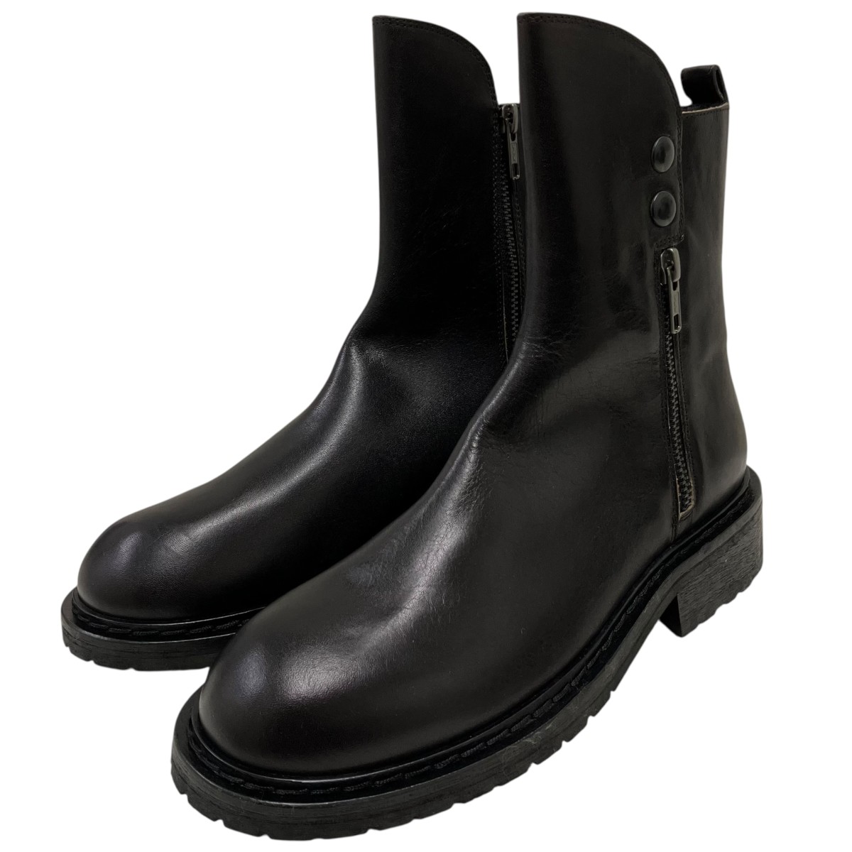 【中古】 ANN DEMEULEMEESTER　 サイドジップブーツ ブラウン サイズ：37 【220226】（アンドゥムルメステール）