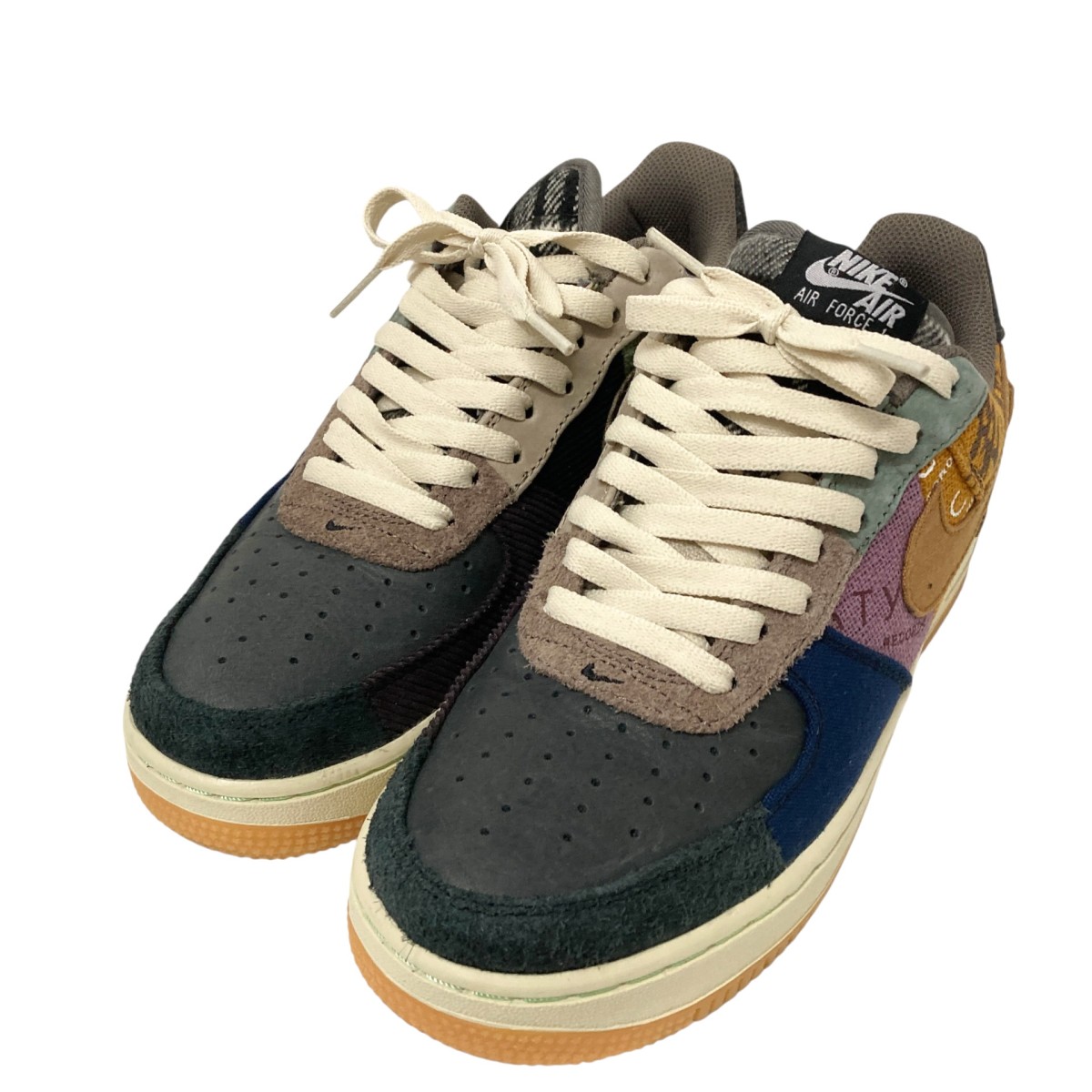 【中古】 NIKE×TRAVIS SCOTT AIR FORCE 1 LOW／CACTUS JACK スニーカー CN2405 900 ネイビー×ベージュ サイズ：25.5cm 【価格見直し】 21,946円