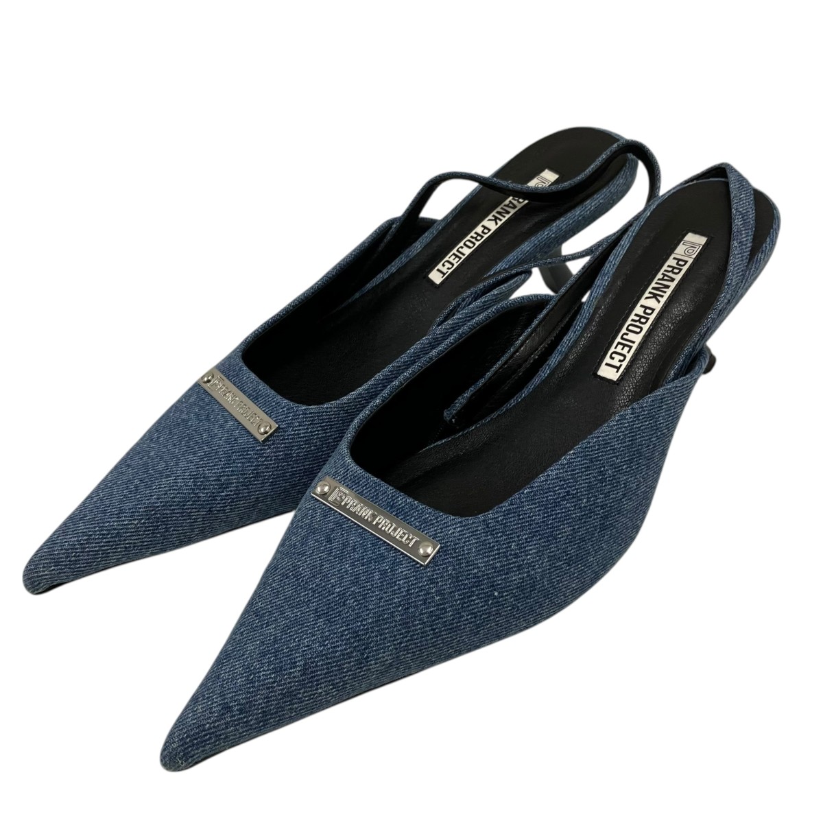 【中古】PRANK PROJECT Denim Mules デニムミュール 青み 大きさ：365 【230226】（プランクプロジェクト）