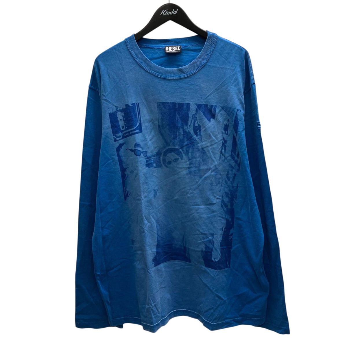【中古】 DIESEL　 T-CRANE-LS 長袖Tシャツ ブルー サイズ：L 【230226】（ディーゼル）