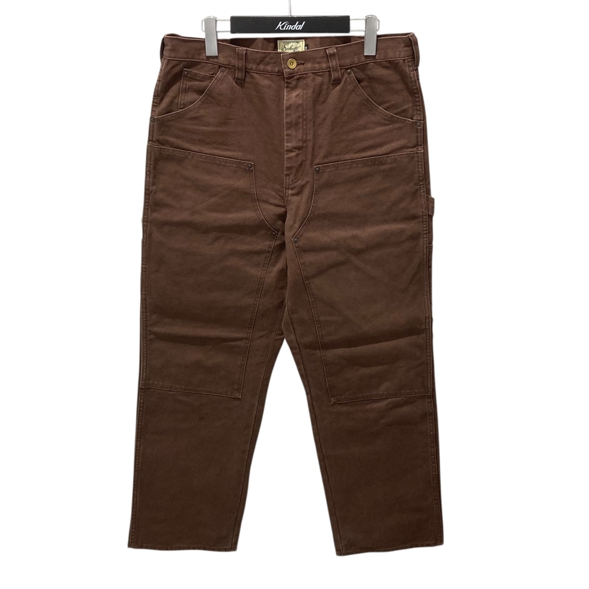 【中古】 Schott DUCK DOUBLE KNEE PANTS ダブルニー ペインターパンツ 7782-5210013 ブラウン サイズ：34 【価格見直し】