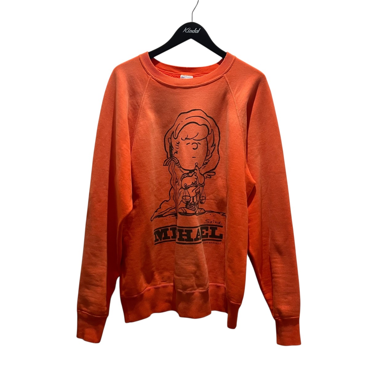 【中古】SAINT MICHAEL　23AW クルーネックニット SM-A23-0000-023 オレンジ サイズ：L 【230226】（セントマイケル）｜ブランド古着のカインドオル