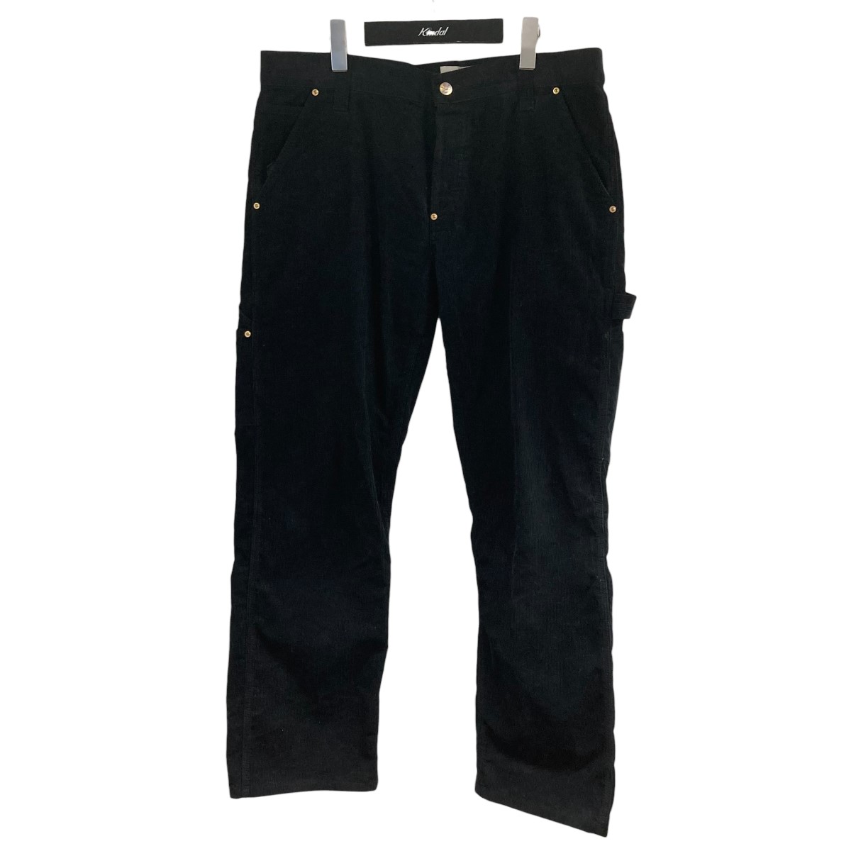 【中古】CarHartt×JUNYA WATANABE MAN コーデュロイペインターパンツ 黒いこと 大きさ：M 【230226】（鉄道車両ハート型×ジュンヤワタナベマン）