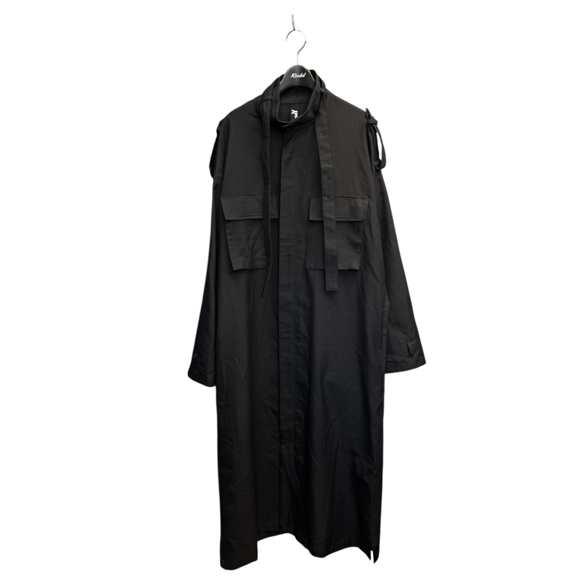 【中古】 GROUND Y　 ウールギャバWポケットコート ジャケット GS D03 100 ブラック サイズ：3 【230226】（グラウンドワイ）