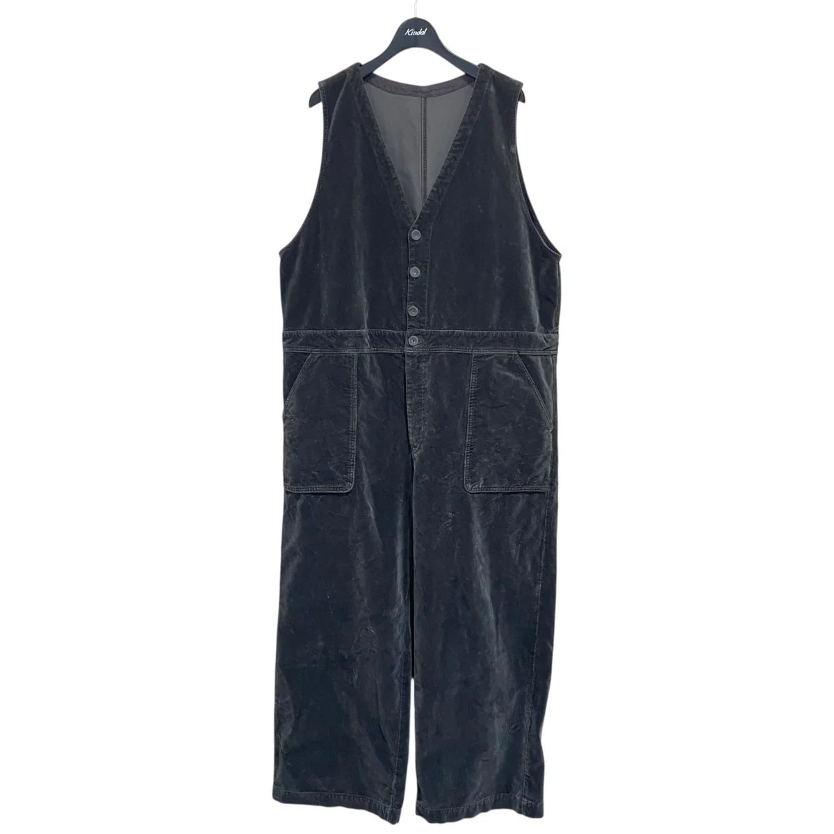 【中古】nest Robe25AW コットンベルベットサロペット 01254-1069 グレー サイズ：F【価格見直し】｜ブランド古着のカインドオル