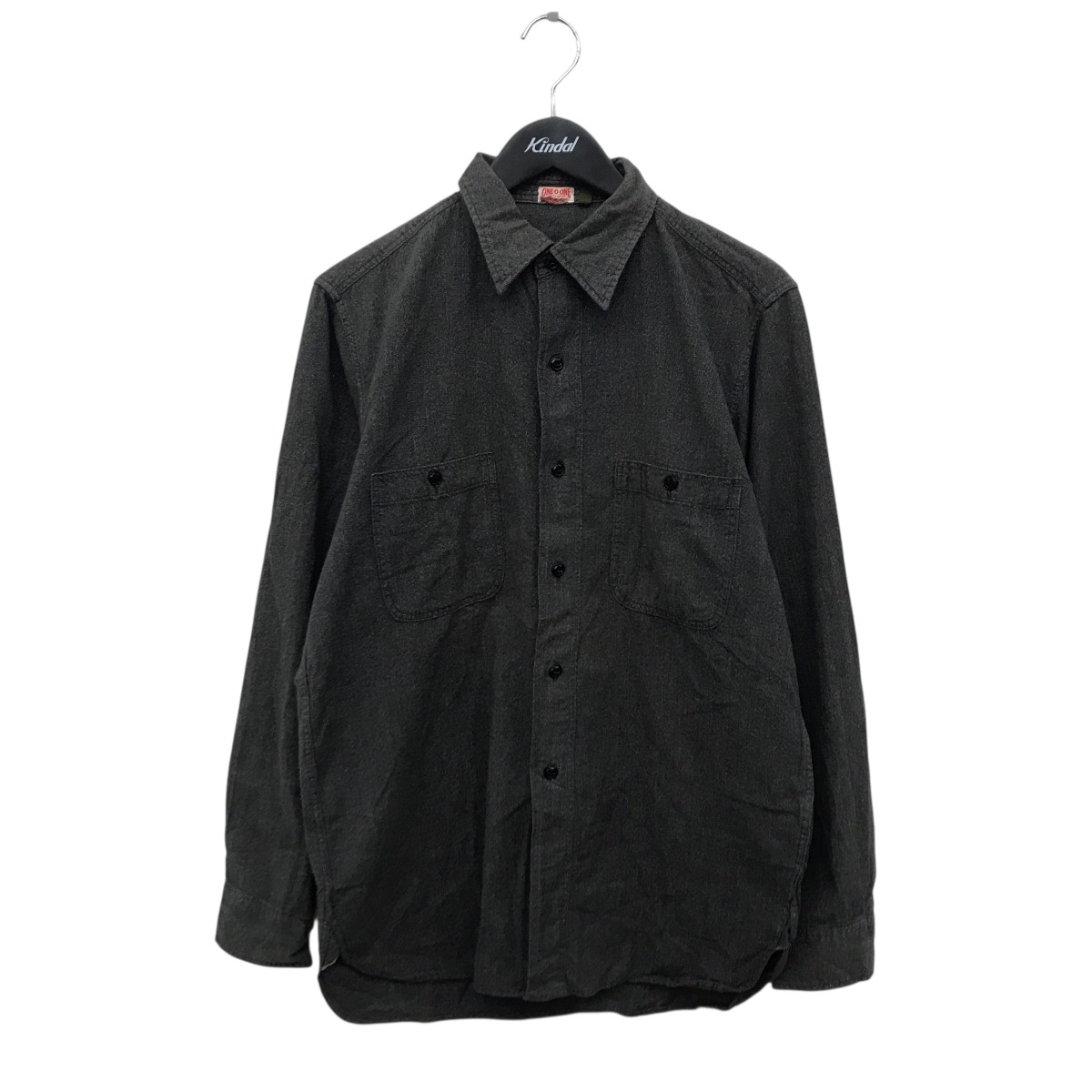 【中古】ONE-O-ONE ブラックシャンブレー 細工物プルオーバー 薄墨色 大きさ：40 【240226】（壱・オー・壱）