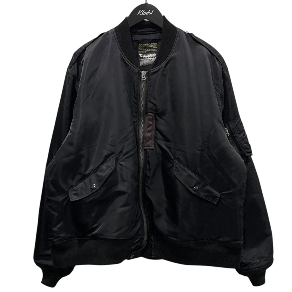 【中古】 Buzz Rickson’s×UNUSED×BEAMS　 21AW ジップアップ中綿ジャケット L-2B ジャケット US2112 ブラック サイズ：3 【040426】（バズリクソンズ×アンユーズド×ビームス）