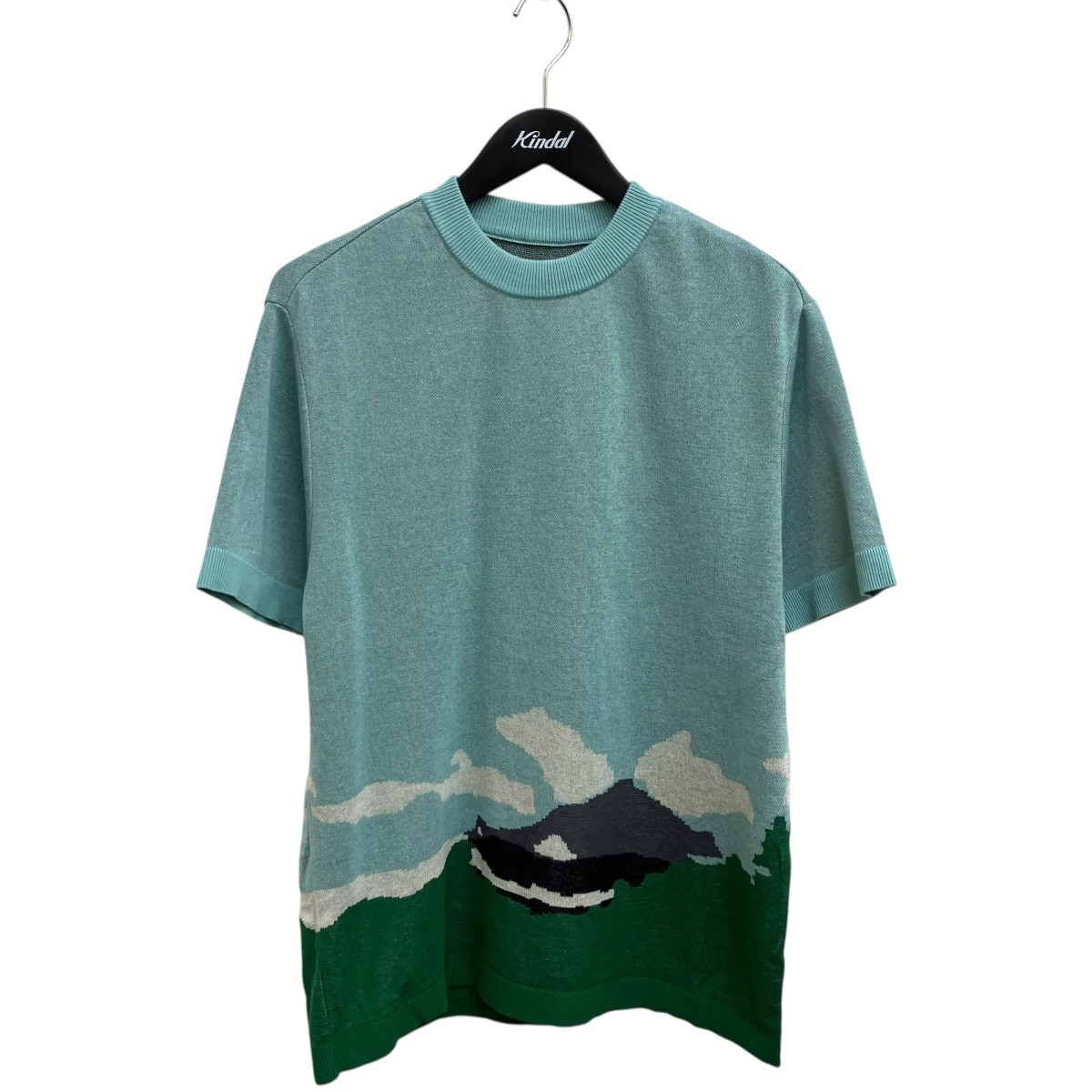 【中古】 Kota Gushiken Kiyomizu Dera Tee 半袖ニット KGSS23-K01 ブルー サイズ:2 【250226】(コウタ グシケン)