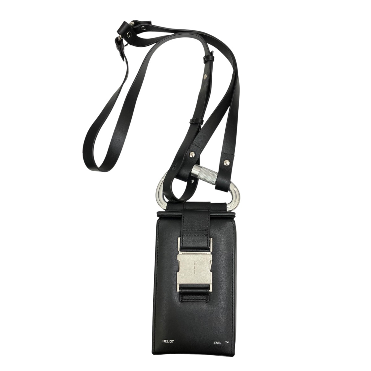 【中古】 HELIOT EMIL　 phone sling box bag ショルダーバッグ ブラック 【250226】（ヘリオット・エミル）