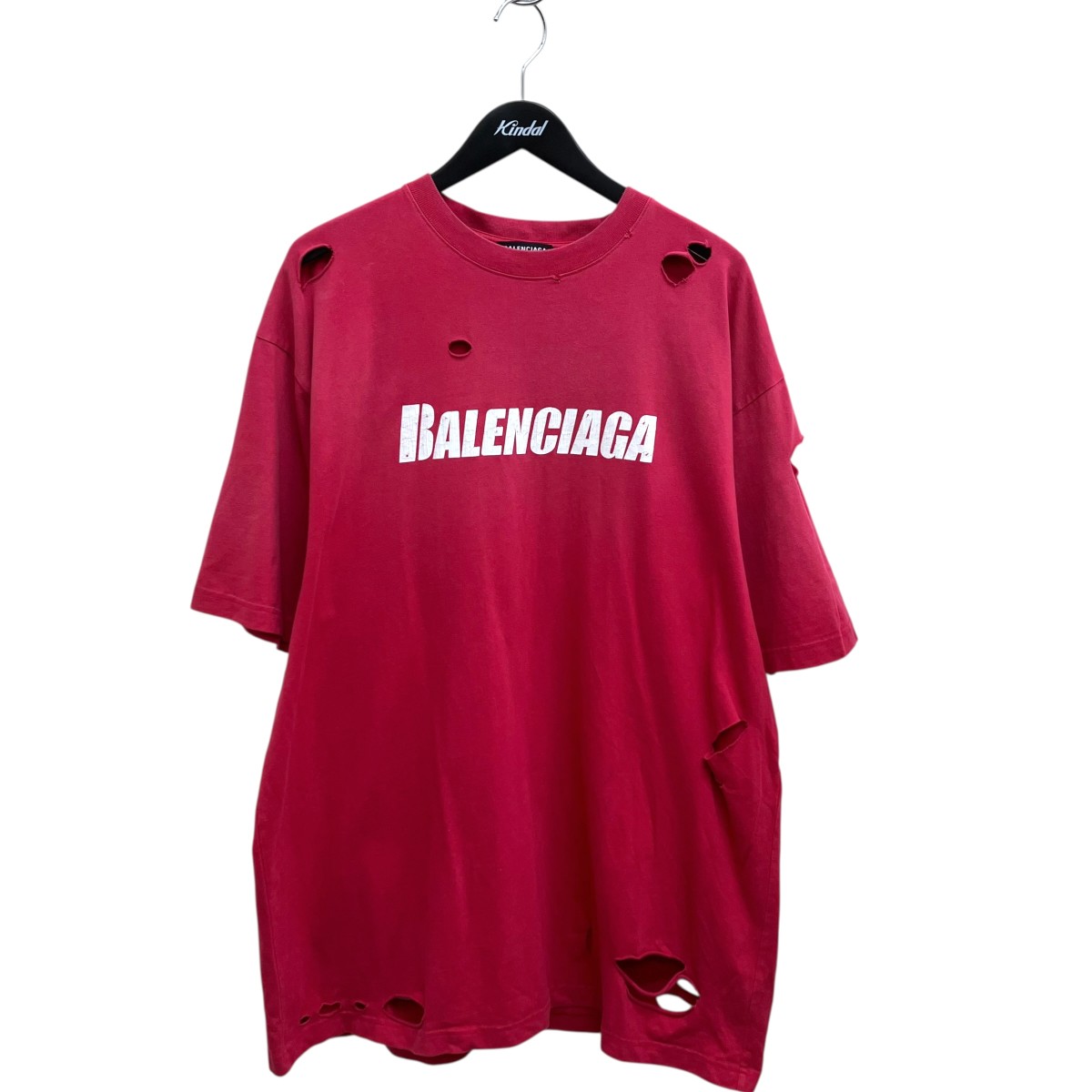 【中古】 BALENCIAGA　 半袖Tシャツ 651795 TKVB8 ショッキングピンク サイズ：XS 【250226】（バレンシアガ）