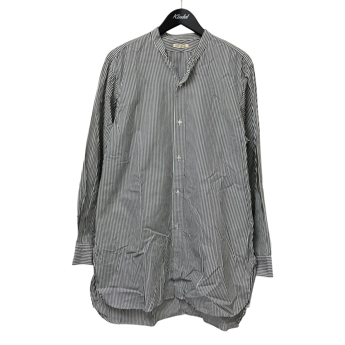 【中古】 HEUGN stripe rob シャツ SHIRT014 ホワイト×ブラック サイズ:3 【250226】(ユーゲン)