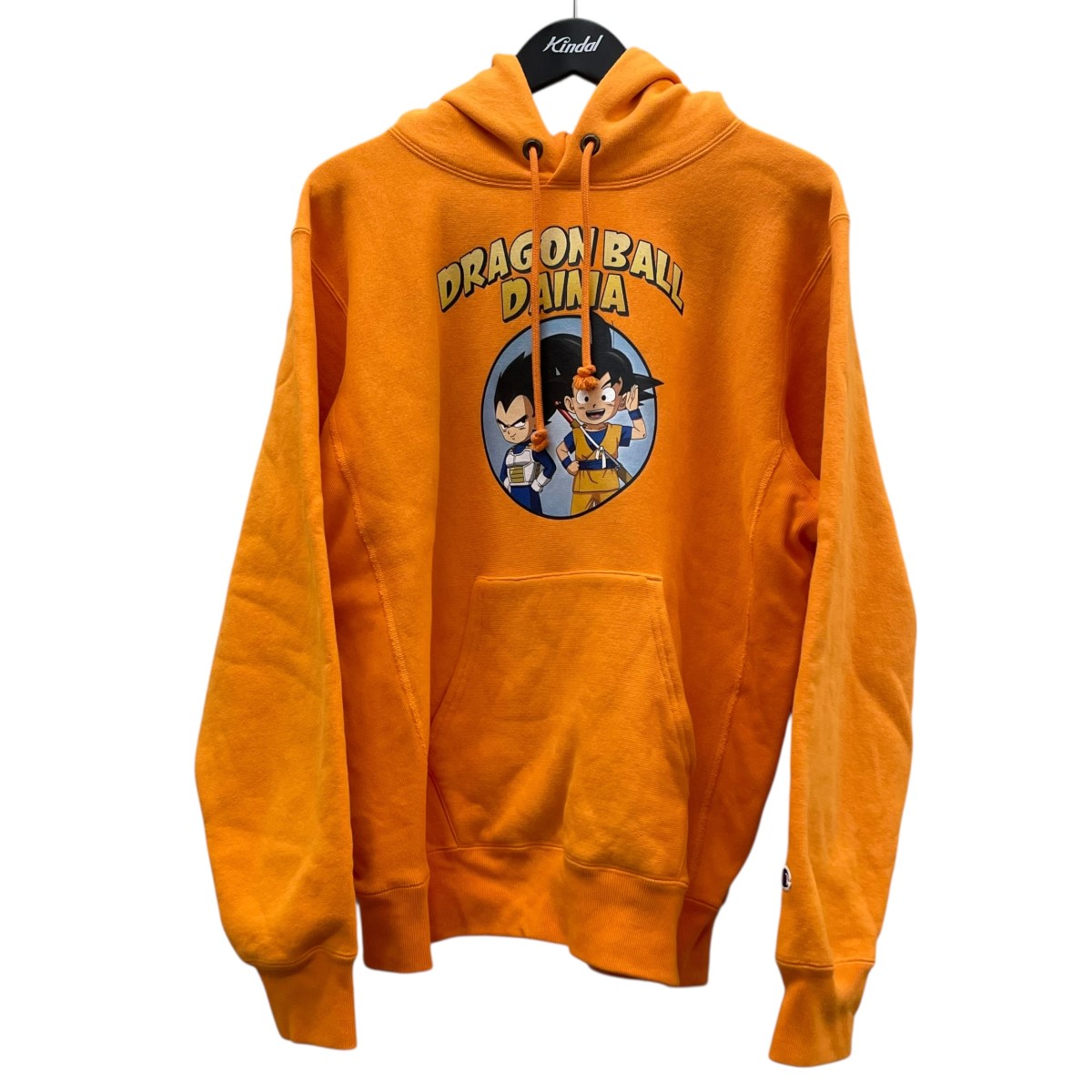 【中古】 Champion　 25AW ドラゴンボールDAIMA プルオーバーフーディ パーカー C8-C139 オレンジ サイズ：M 【240226】（チャンピオン）