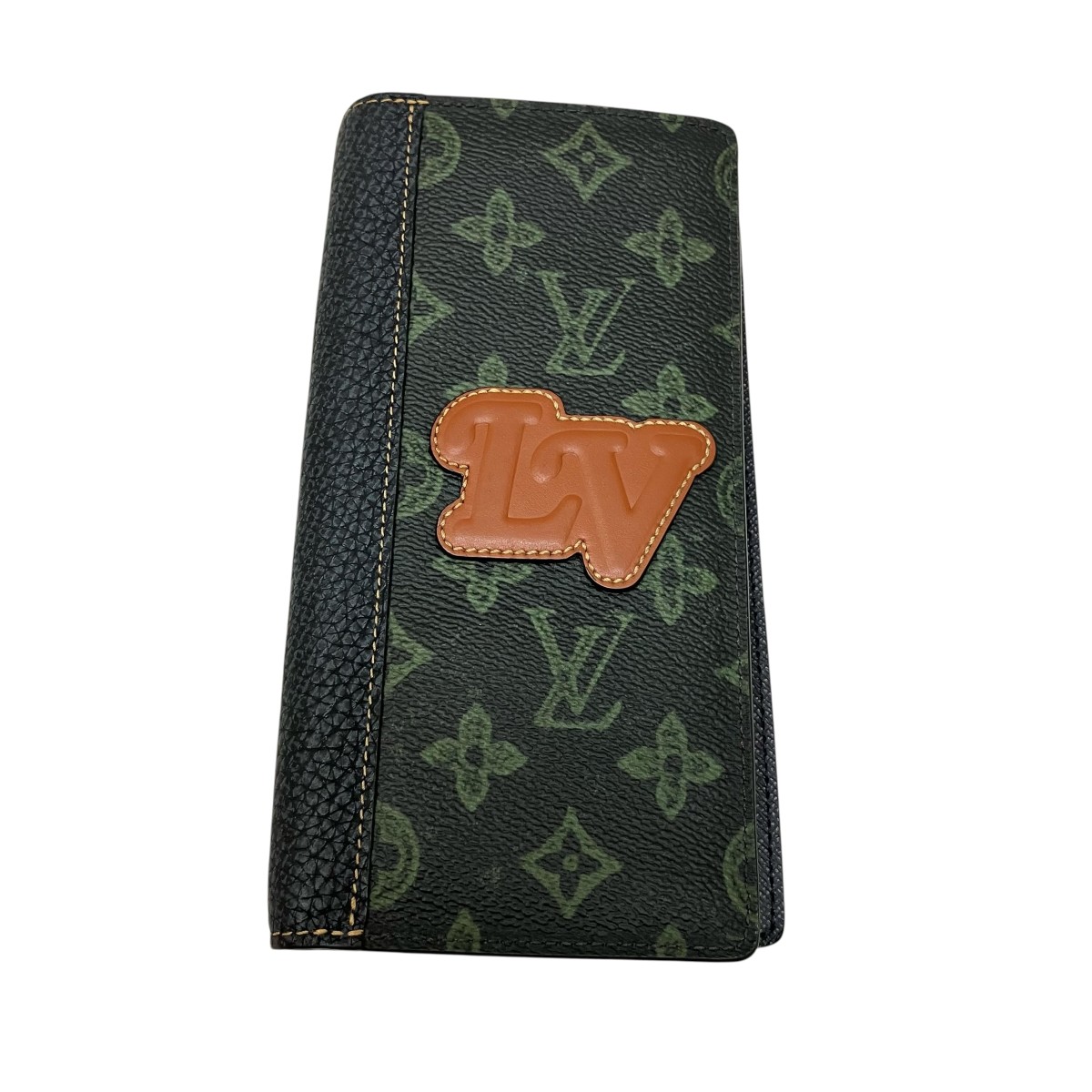 【中古】\u003cBR\u003eLOUIS VUITTON\u003cBR\u003eポルトフォイユ・ブラザNM LV フォール・コレクション 長紙入れ M81807 緑であること\u003cBR\u003e