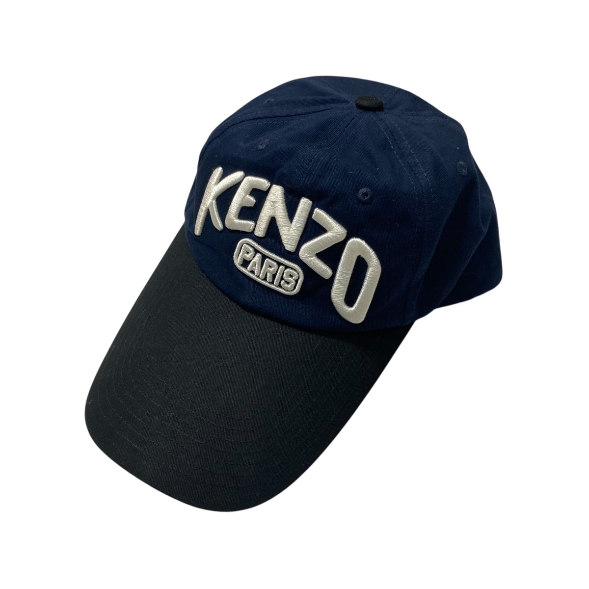 【中古】 KENZO ロゴキャップ FD55AC891F41 ブラック×ネイビー サイズ：U 【価格見直し】