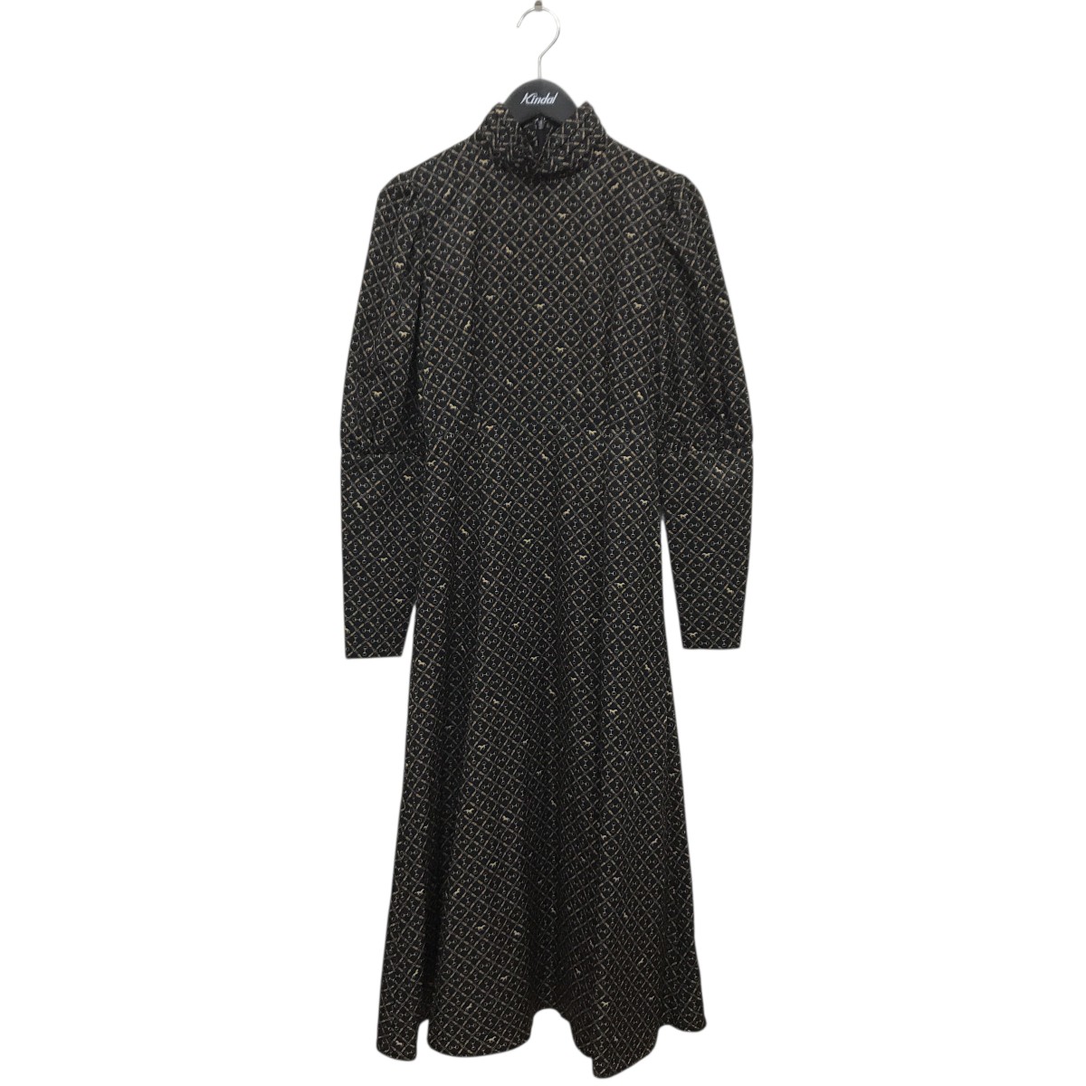 【中古】 eimy istoire 総柄ワンピース 1121530798-0 ブラック サイズ：F 【価格見直し】