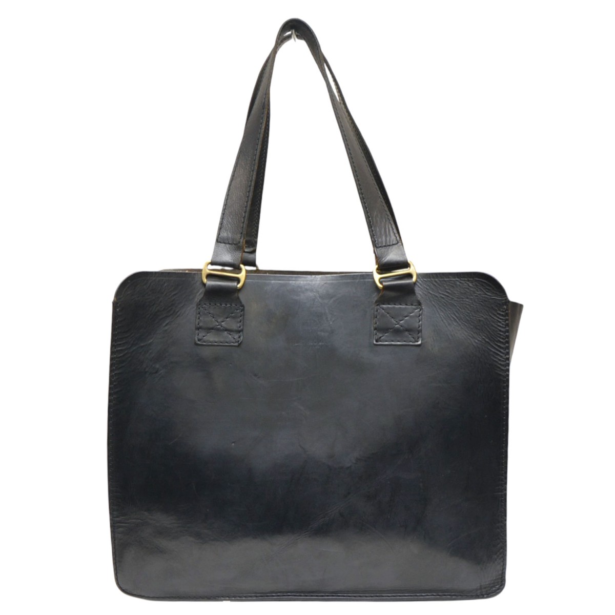 【中古】 GLENROYAL レザートートバッグ　ハンドバッグ ブラック 【価格見直し】