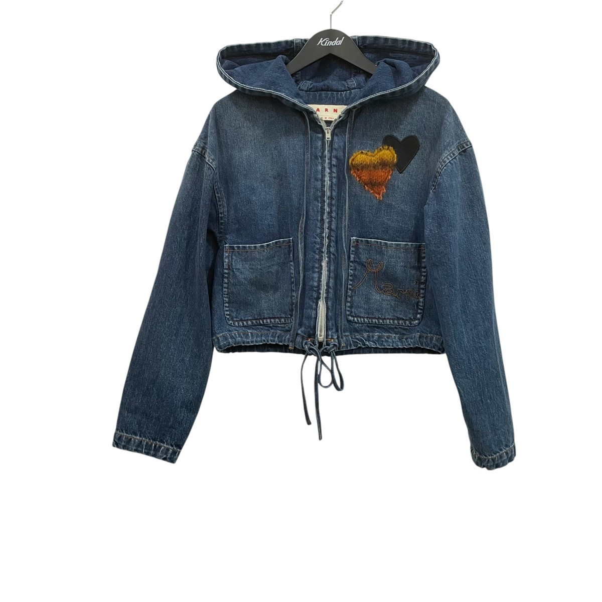 【中古】 MARNI HEART PATCH デニムジャケット JKJD0280LX インディゴ サイズ：40 【価格見直し】
