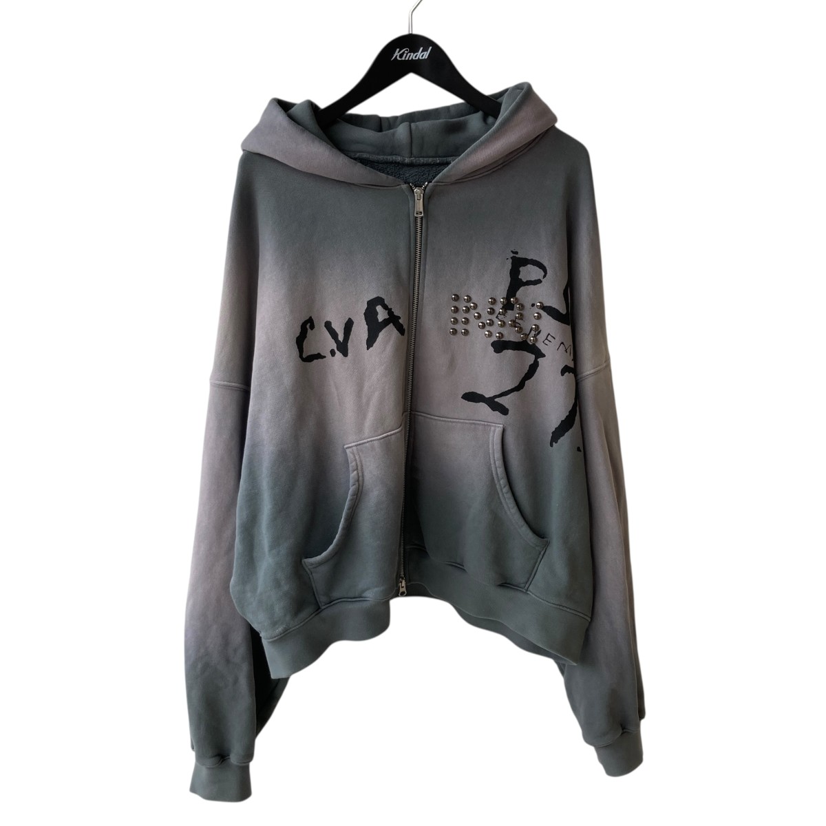 【中古】 RRR-123　 INRI ZIP HOODIE GRAIL ジップパーカー チャコールグレー サイズ：M 【260226】（アールアールアールワンツースリー）