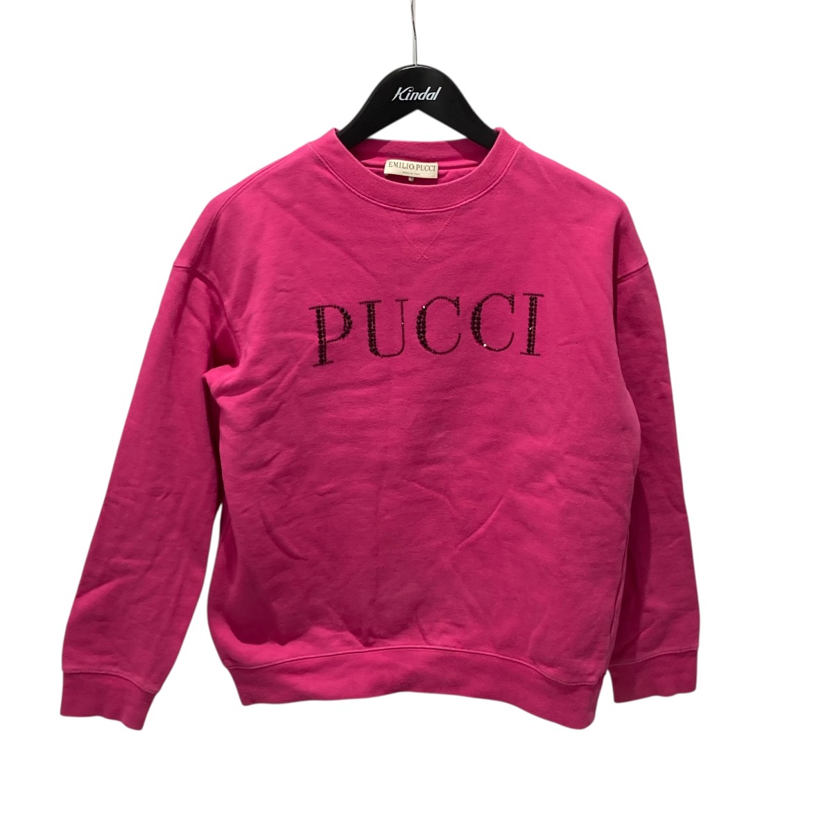 【中古】Emilio Pucciクルーネックスウェット ピンク サイズ：S【価格見直し】｜ブランド古着のカインドオル