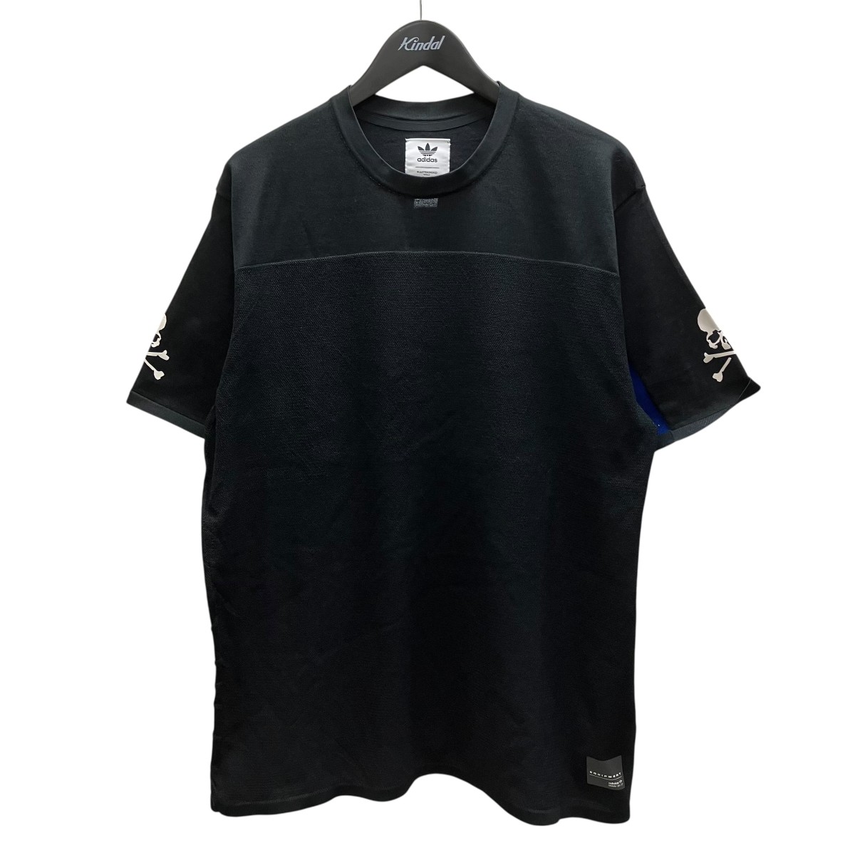 【中古】 adidas×Mastermind　 半袖Tシャツ ブラック×ブルー サイズ：2XO 【260226】（アディダス×マスターマインド）
