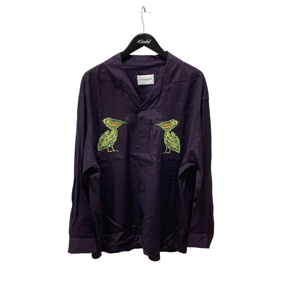 【中古】Black Weirdos 刺しゅう オープンカラーシャツ 24SS-SH03 パープル 大きさ：XL 【260226】（ブラックウィドウ）