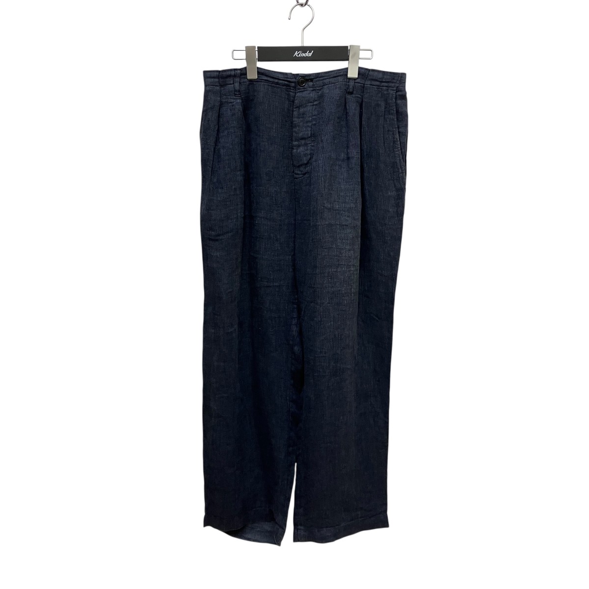 【中古】 nestrobe confect　 Linen Panama Weave Easy-fit Trousers リネンパンツ 02242-0020 ネイビー サイズ：4 【260226】（ネストローブコンフェクト）