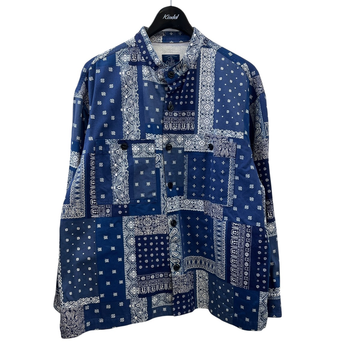 【中古】 The Stylist Japan×AMERICAN WANNABE　 バンダナ柄 スタンドカラージャケット ブルー サイズ：M 【260226】（ザスタイリストジャパン）