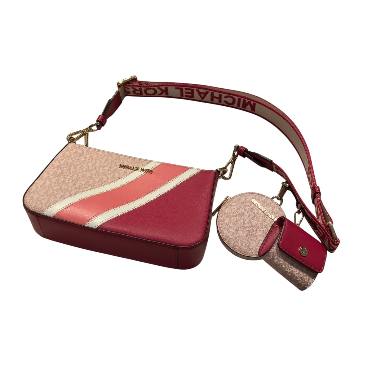 【中古】MICHAEL KORS JET SET TRAVEL ショルダーバッグ 35R3GTVC1B ピンク サイズ：記載なし 【260226】（マイケルコース）