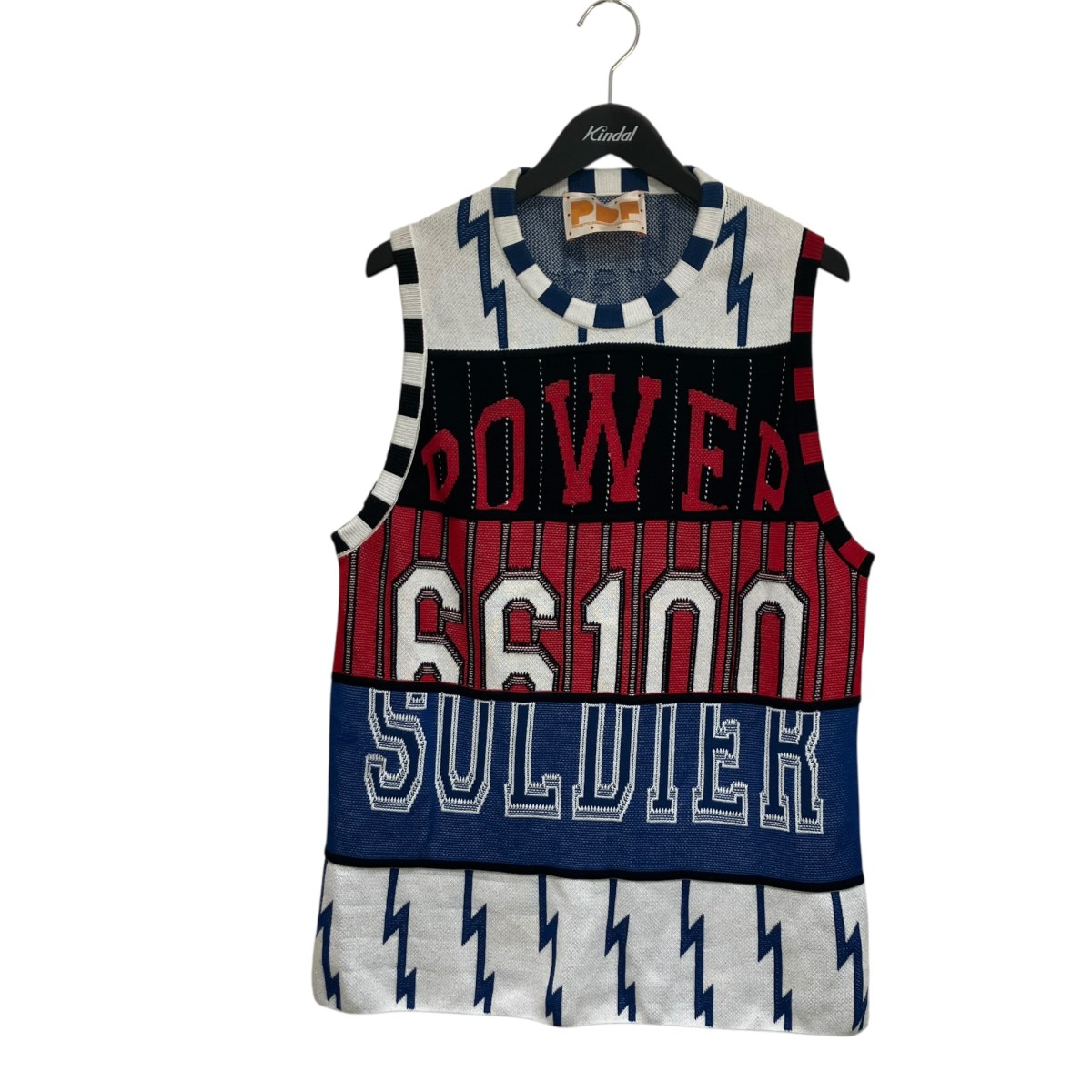 【中古】 PDF　 Power Tank Top ニットベスト DFM7008 MC076 マルチカラー サイズ：S 【260226】（プロジェクト・ドメニコ・フォルミケッティ）