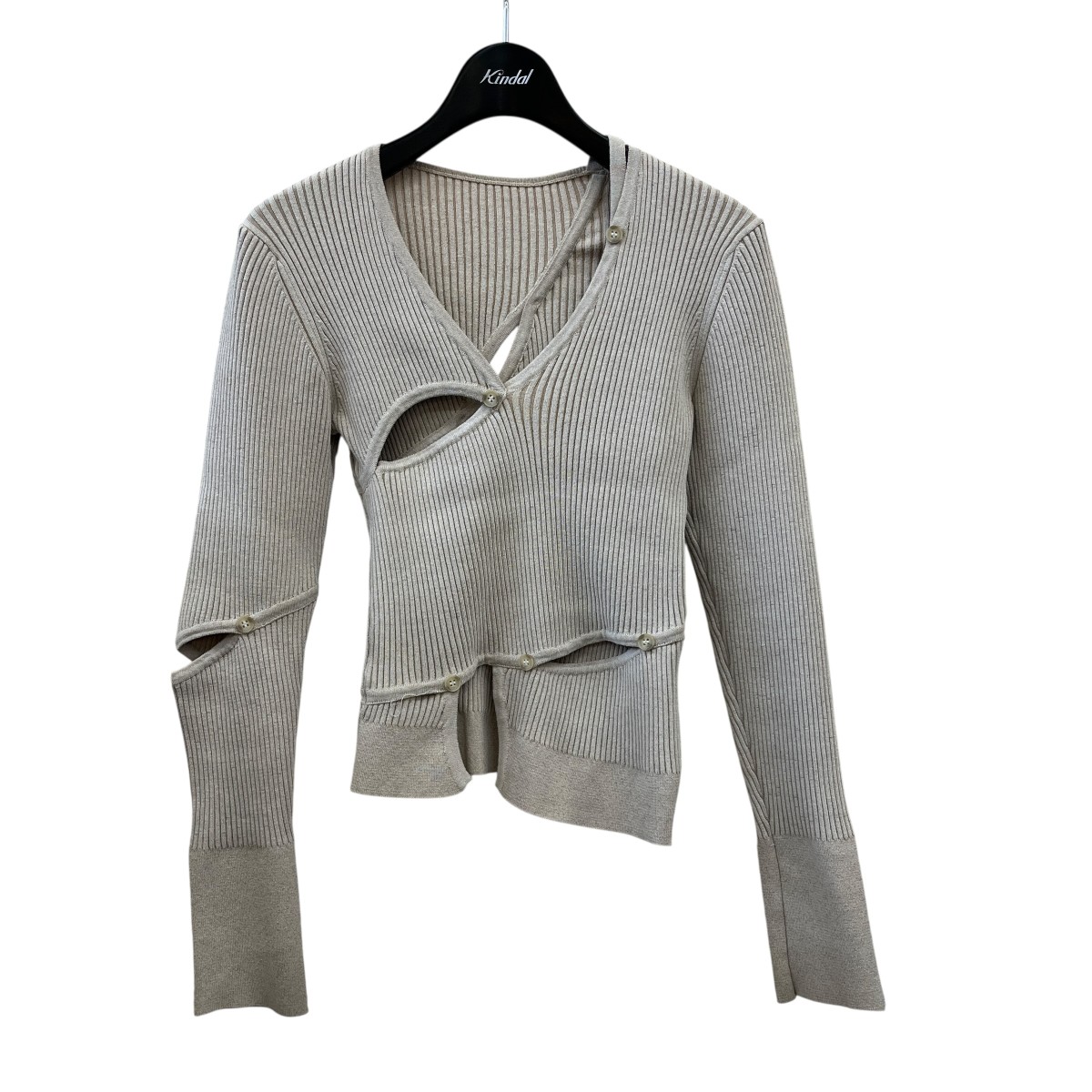 【中古】 JACQUEMUS リブニット ベージュ サイズ:36 【270226】(ジャックムス)
