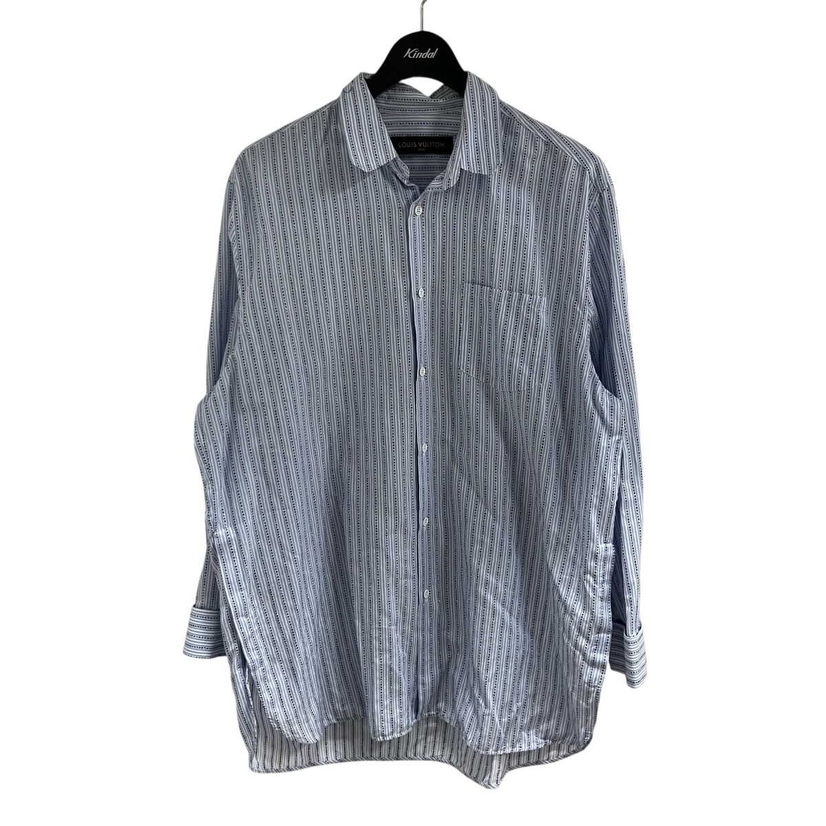 【中古】 LOUIS VUITTON　 ストライプシャツ ブルー×ホワイト サイズ：40 【270226】（ルイヴィトン）