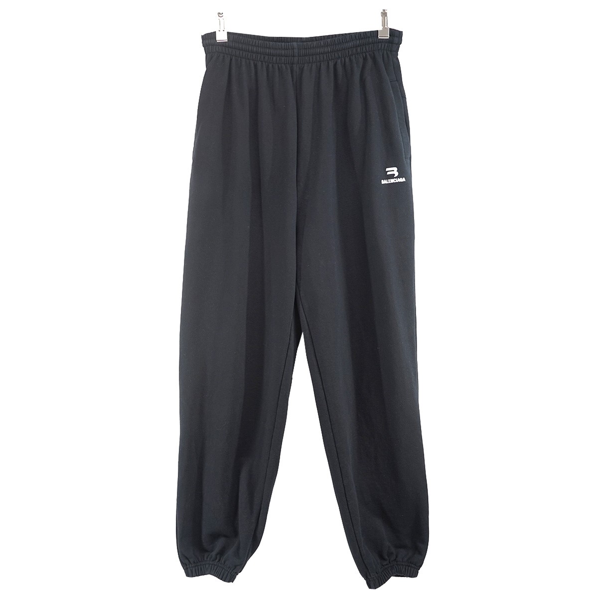【中古】 BALENCIAGA 22AW BB Logo Embroidery Trousers Pants ロゴ イージー スウェット パンツ ブラック サイズ：ユニセックス S 【価格見直し】