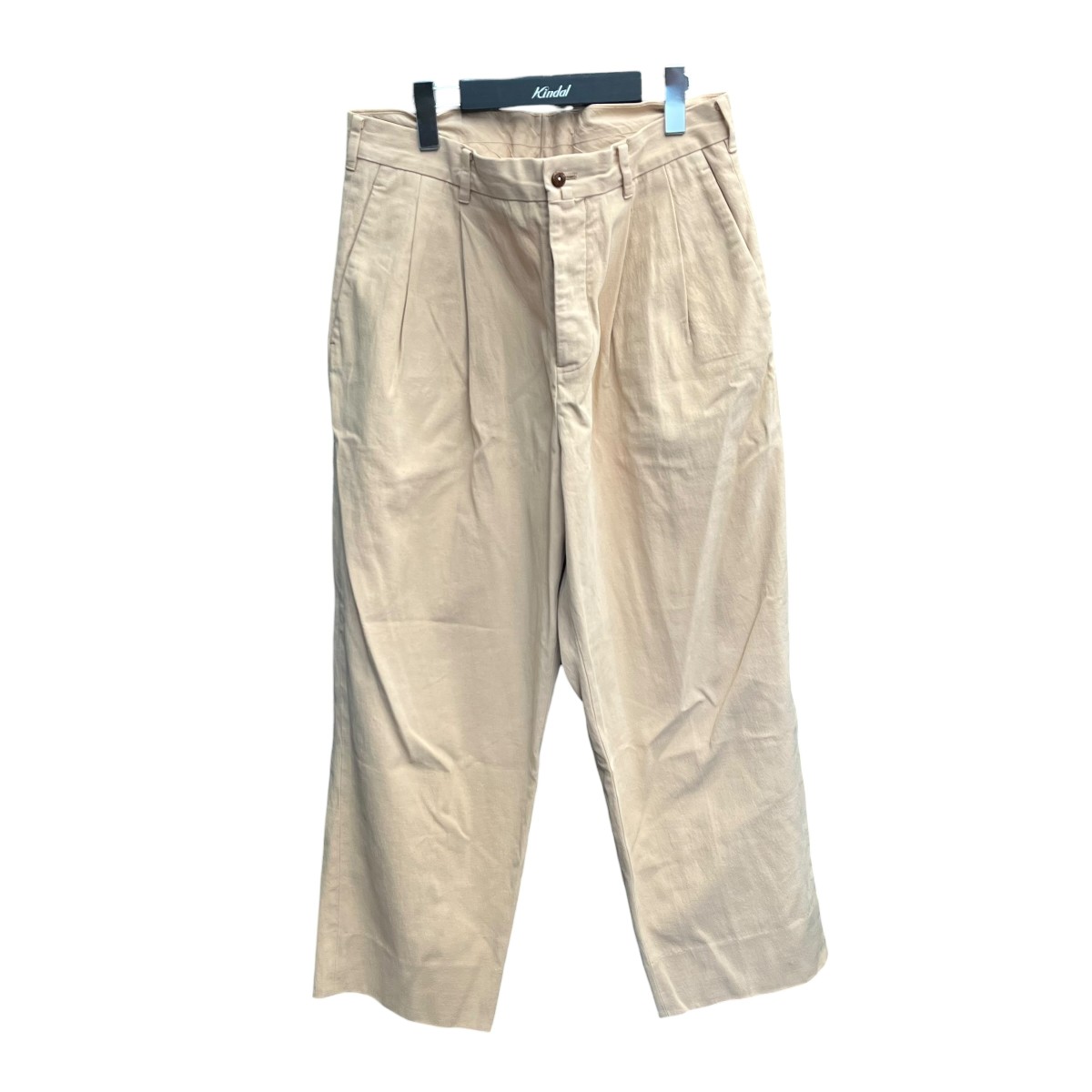 【中古】MAATEE＆SONS 2P 弱テーパード CHINO TROUSERS GARMENT DYED 2タックズボン下 点火装置さくら色 大きさ：3 【270526】（マーティーアンドサンズ）