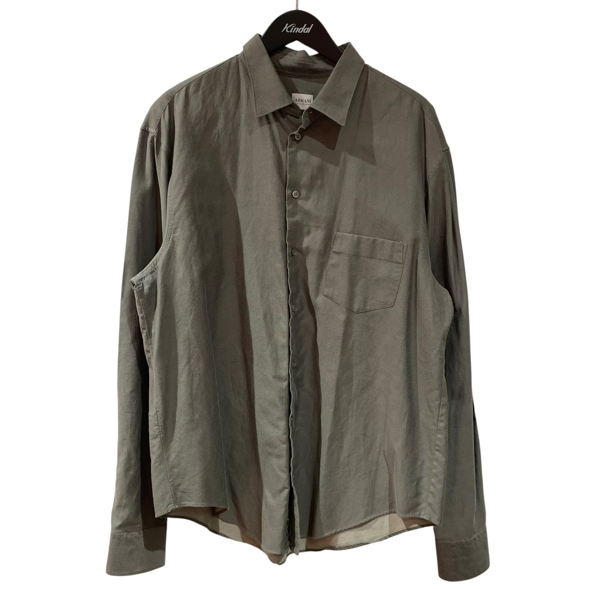【中古】 ARMANI COLLEZIONI 長袖シャツ グレー サイズ：表記無し 【価格見直し】