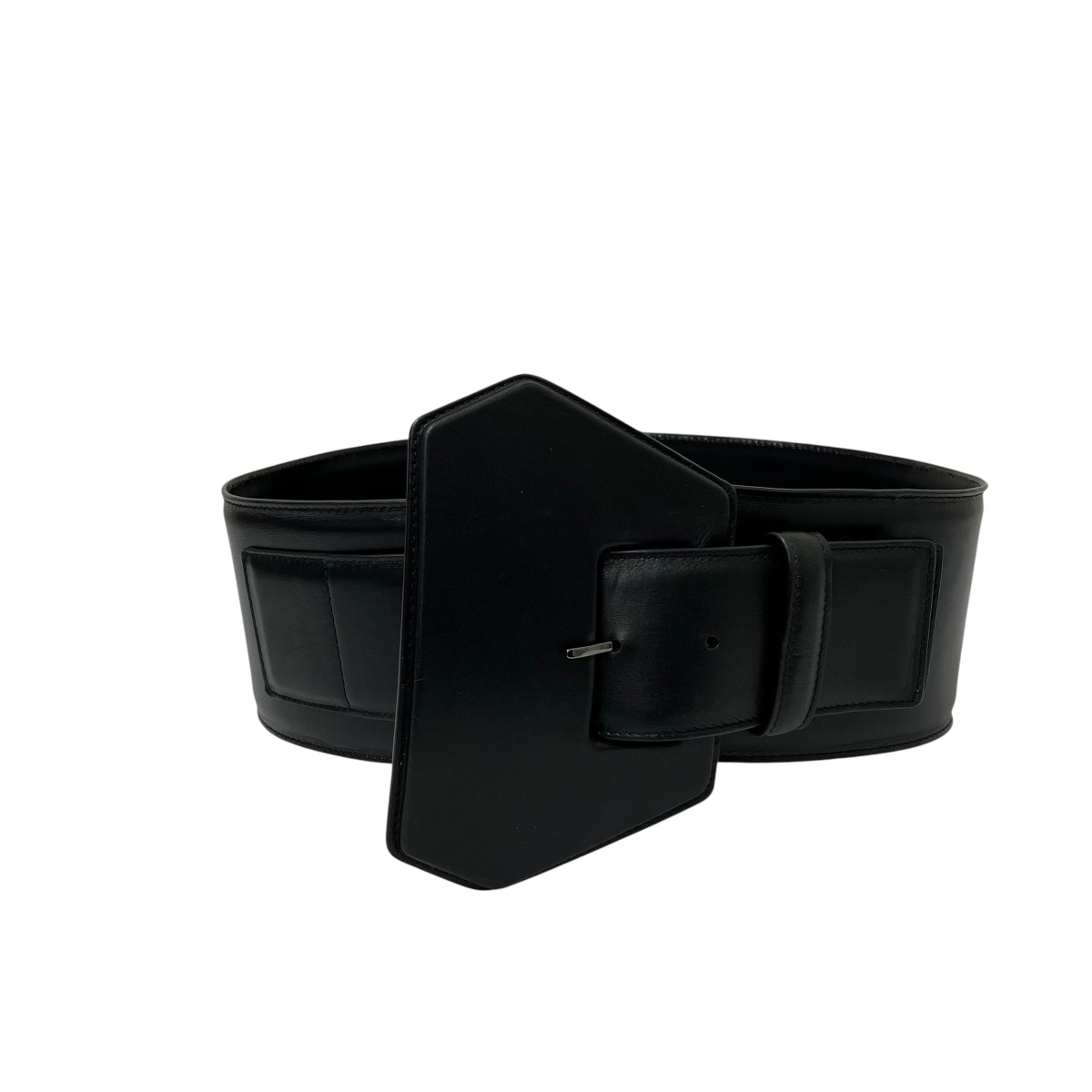 SAINT LAURENT PARIS サンローランパリ 3連バックル ベルト GRZ314630 クロコレザー ブラック SAINT LAURENT PARIS サンローランパリ 3連バックル レザー ベルト